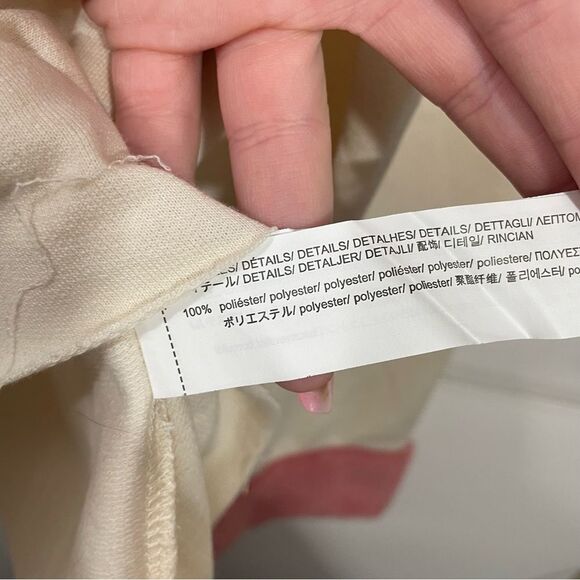 NWT Zara Trafulac Cream & Pink Fur Cuffed Sleeve Sweater - Picture 4 of 5